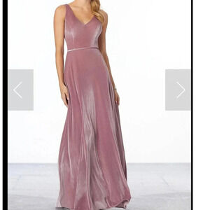 NWT Morilee Madeline Gardner Bridal Formal Prom Dress Desert Rose Velvet  SZ 14